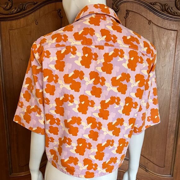 Zara Crop Jacket Connie Floral Oversized Shacket Size XS • BLOGGER FAVORITE • - Picture 12 of 16